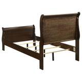 Louis Philippe Traditional Cappuccino Twin Four-Piece Bedroom Set