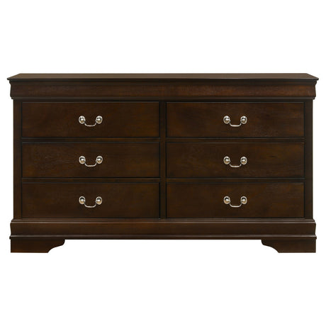 Louis Philippe 6-drawer Dresser Cappuccino