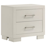 Jessica Bedroom Set with Nightstand Panels White