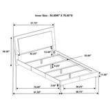 Felicity 4-piece Full Bedroom Set with LED Headboard Glossy White