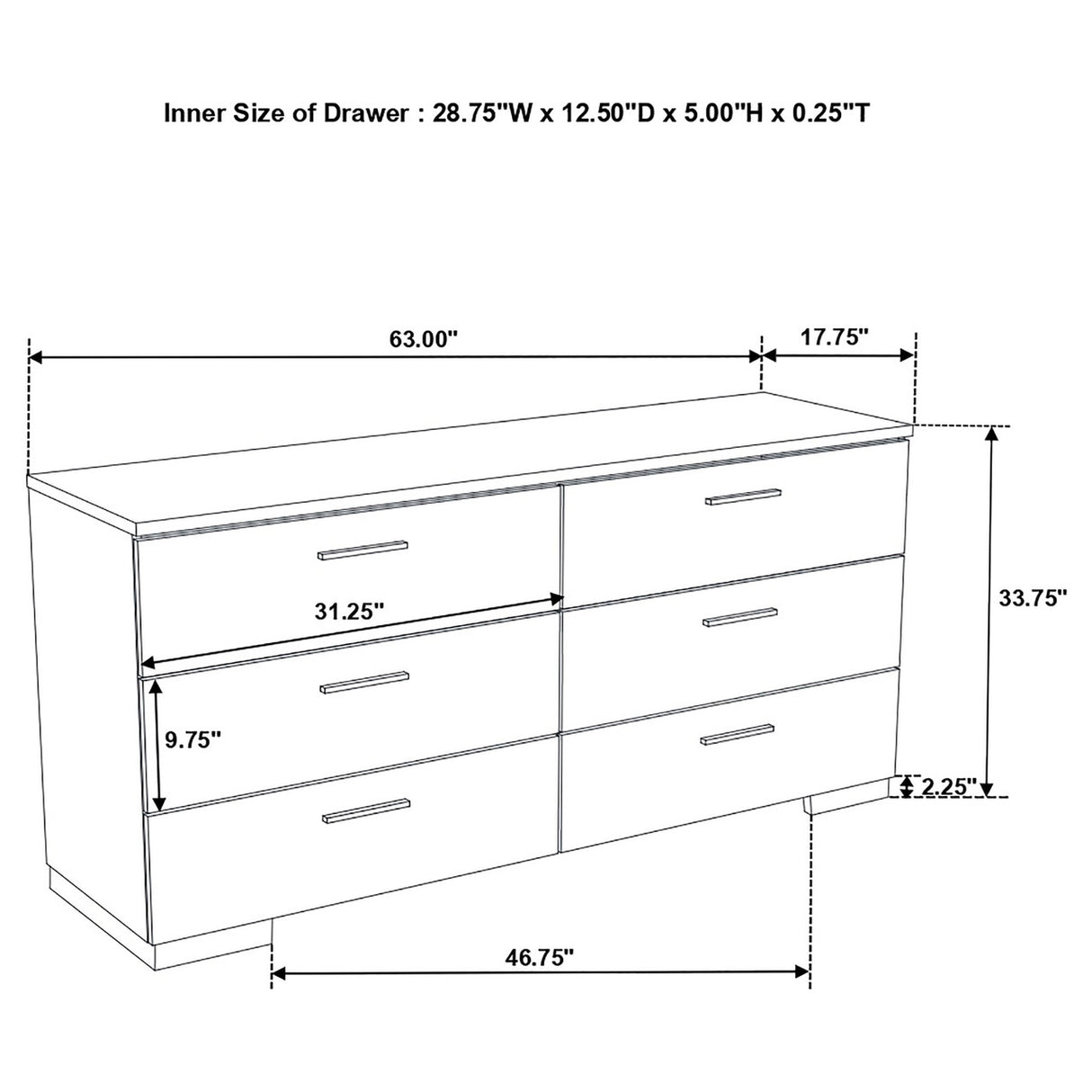 Felicity 4-piece Full Bedroom Set with LED Headboard Glossy White