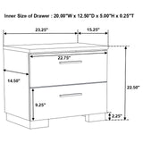 Felicity 5-piece Full Bedroom Set with LED Headboard Glossy White