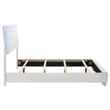 Felicity Full Panel Bed with LED Lighting Glossy White