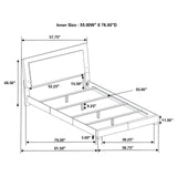 Felicity Full Panel Bed with LED Lighting Glossy White