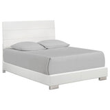 Felicity Eastern King Panel Bed Glossy White