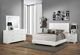 Felicity Contemporary White California King Four-Piece Set