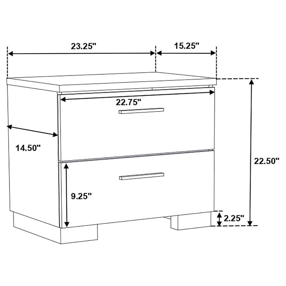 Felicity 6-piece California King Bedroom Set Glossy White