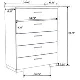 Felicity 6-piece California King Bedroom Set Glossy White