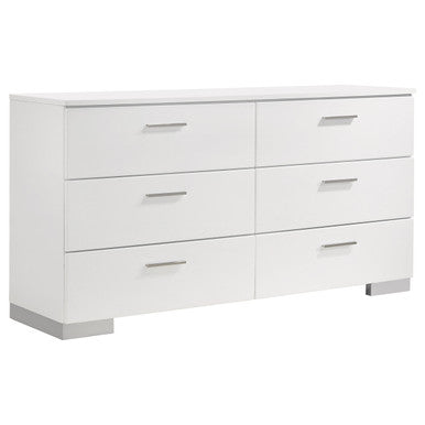 Felicity Contemporary Six-Drawer Dresser