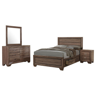 Kauffman Transitional Washed Taupe Queen Four-Piece Set