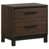 Edmonton 2-drawer Nightstand Rustic Tobacco