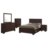 Fenbrook Transitional Dark Cocoa Eastern King Five-Piece Set