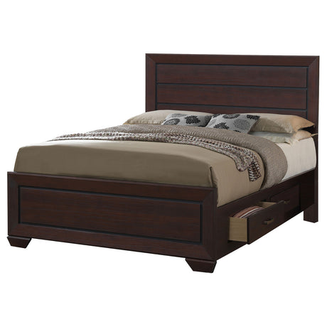 Fenbrook Transitional Dark Cocoa Eastern King Five-Piece Set