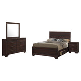 Coaster Fenbrook Transitional Dark Cocoa California King Four-Piece Set