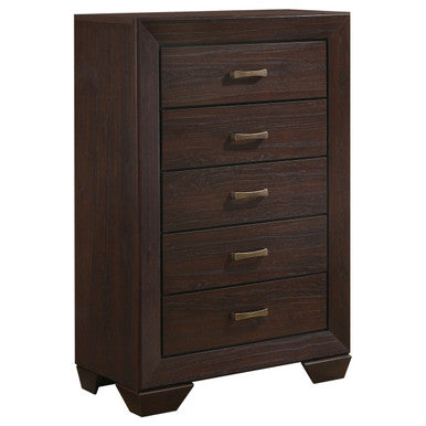 Coaster Kauffman 5-drawer Chest Dark Cocoa