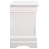 Louis Philippe 2-drawer Nightstand White