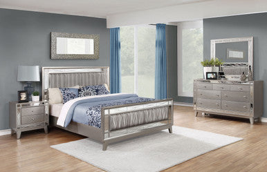 Leighton Contemporary Metallic Eastern King Four-Piece Set