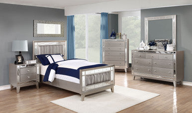 Leighton Contemporary Metallic Twin Four-Piece Set