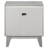 Leighton 2-drawer Nightstand Metallic Mercury