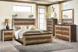 Sembene Bedroom Rustic Antique Multi-Color Queen Five-Piece Set