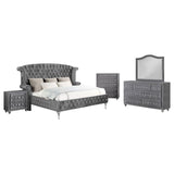 Deanna Bedroom Traditional Metallic Eastern King Five-Piece Set