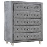 Deanna Bedroom Traditional Metallic Eastern King Five-Piece Set