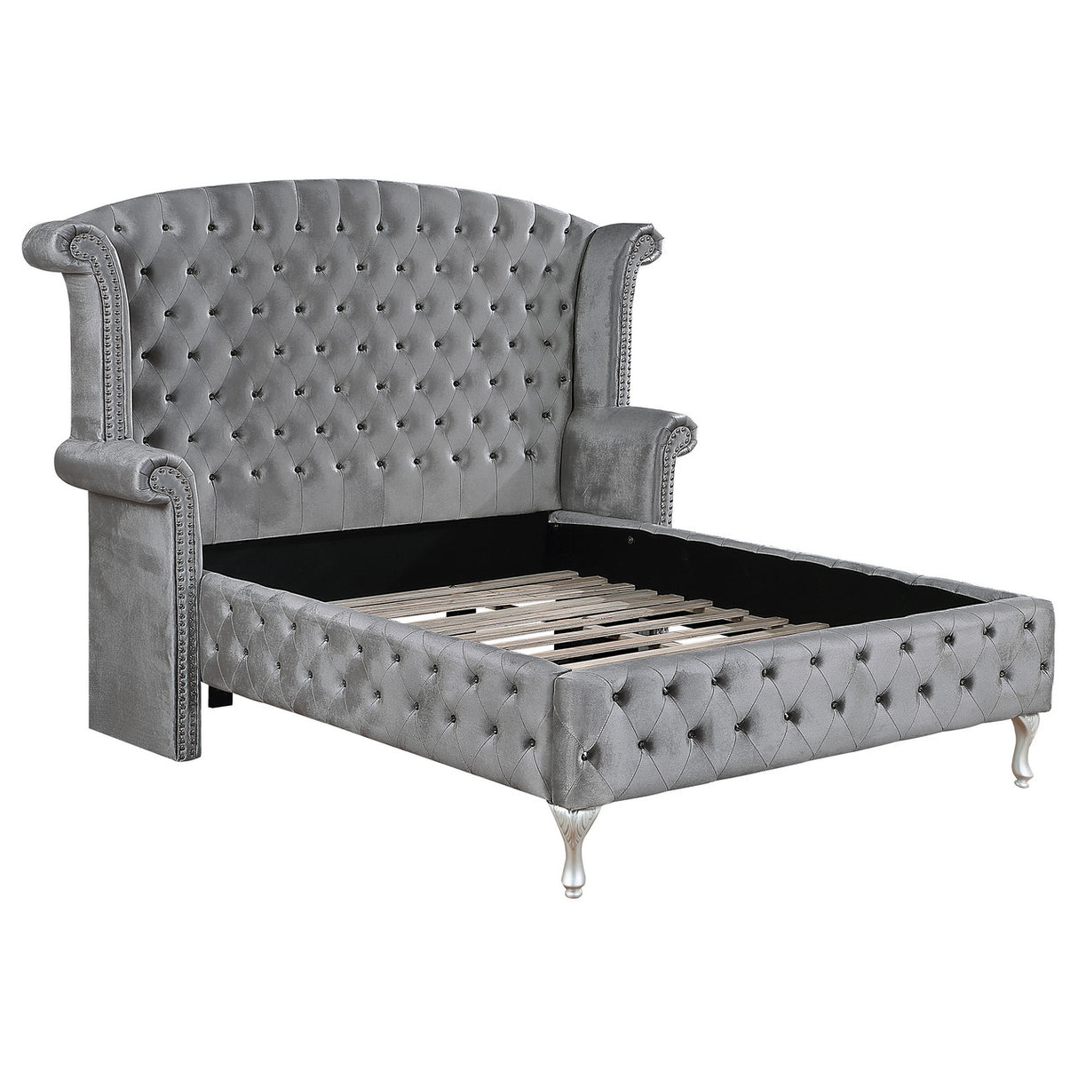 Deanna 4-piece Tufted California King Bedroom Set Grey