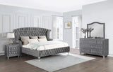 Deanna Bedroom Traditional Metallic Queen Four-Piece Set