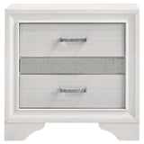 Miranda 2-drawer Nightstand Tray White