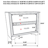 Miranda 2-drawer Nightstand Tray White