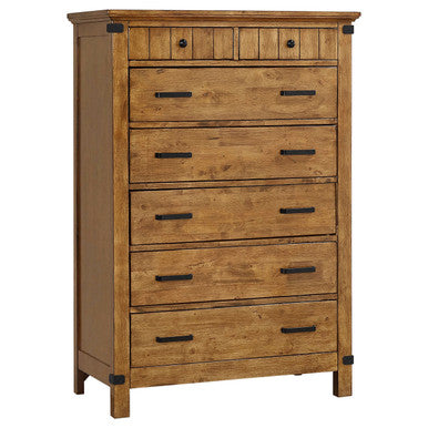 Brenner 7-drawer Chest Rustic Honey