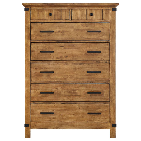 Brenner 7-drawer Chest Rustic Honey