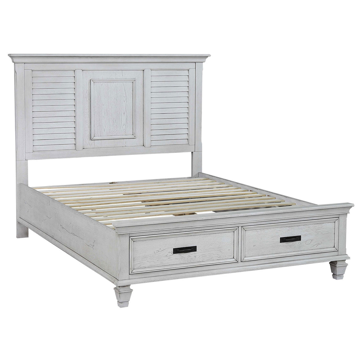 Franco 4-piece Eastern King Storage Bedroom Set Antique White