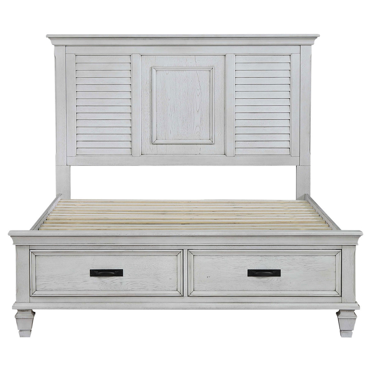 Franco 4-piece Eastern King Storage Bedroom Set Antique White