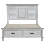 Franco 4-piece Eastern King Storage Bedroom Set Antique White