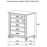 Franco 5-piece Eastern King Storage Bedroom Set Antique White