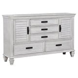 Franco 4-piece California King Storage Bedroom Set Antique White