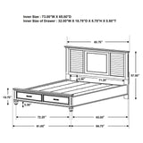 Franco 4-piece California King Storage Bedroom Set Antique White