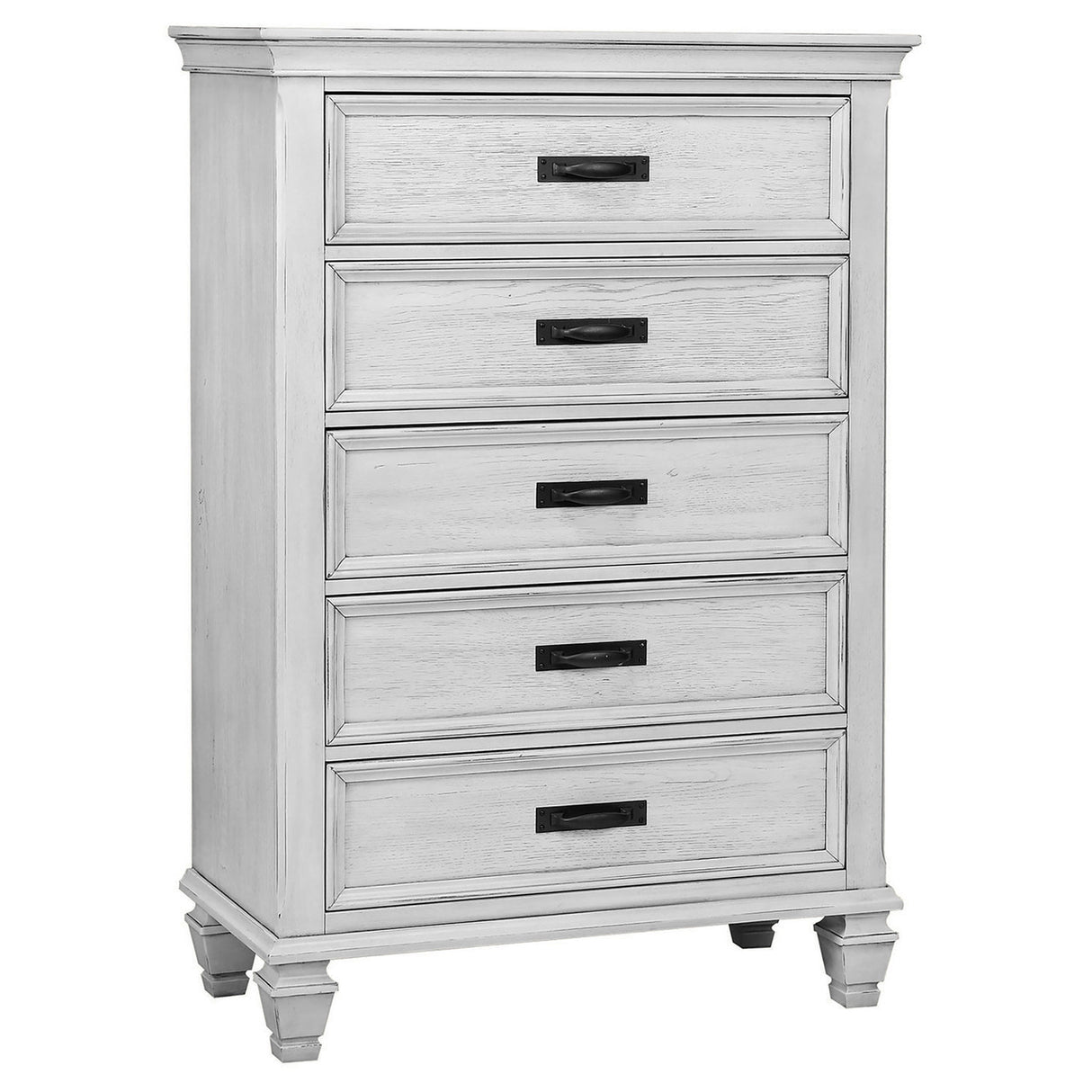 Franco 5-piece Queen Storage Bedroom Set Antique White