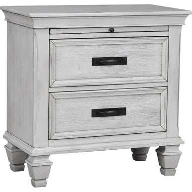 Franco 2-drawer Nightstand Antique White