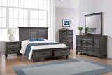 Franco 5-piece Eastern King Storage Bedroom Set Weathered Sage