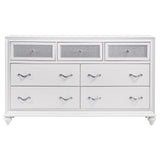 Barzini 4-piece California King Panel Bedroom Set White