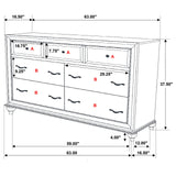 Barzini 4-piece California King Panel Bedroom Set White