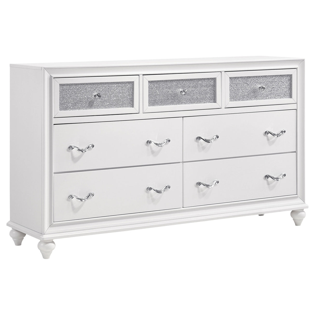 Barzini 5-piece California King Panel Bedroom Set White