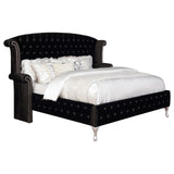 Deanna Queen Tufted Upholstered Bed Black