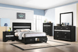 Miranda 4-piece Full Storage Bedroom Set Black