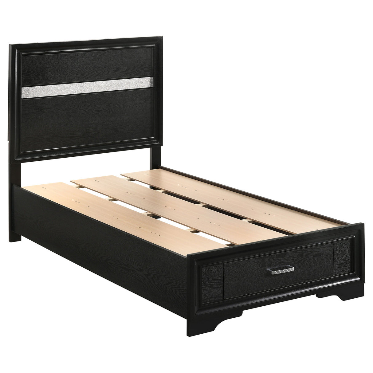 Miranda 4-piece Twin Storage Bedroom Set Black