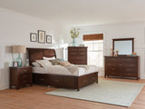 Barstow 4-piece Eastern King Storage Bedroom Set Pinot Noir