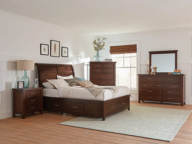 Barstow 4-piece Queen Storage Bedroom Set Pinot Noir