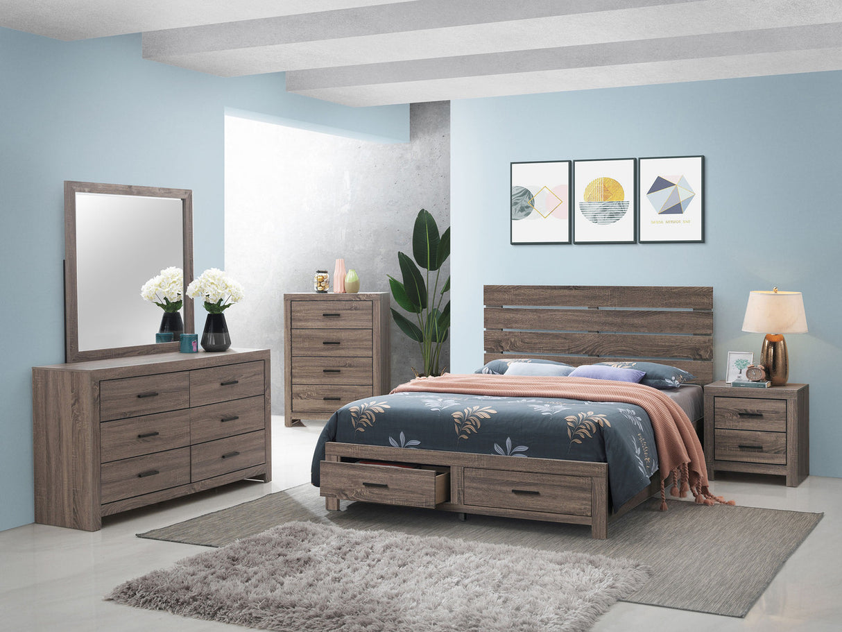 Brantford 5-piece Eastern King Storage Bedroom Set Barrel Oak